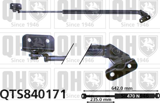 Quinton Hazell QTS840171 - Газова пружина, кришка багажник avtolavka.club