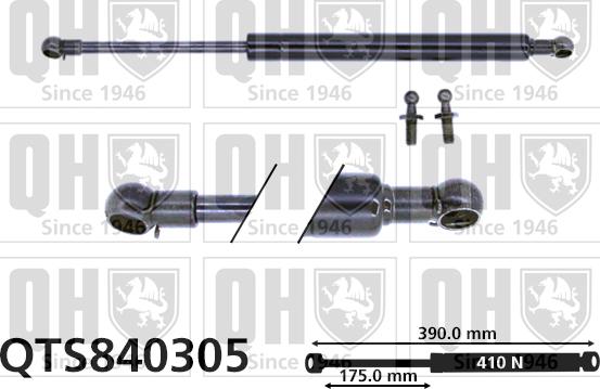 Quinton Hazell QTS840305 - Газова пружина, капот avtolavka.club