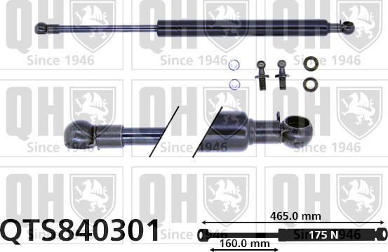 Quinton Hazell QTS840301 - Газова пружина, кришка багажник avtolavka.club