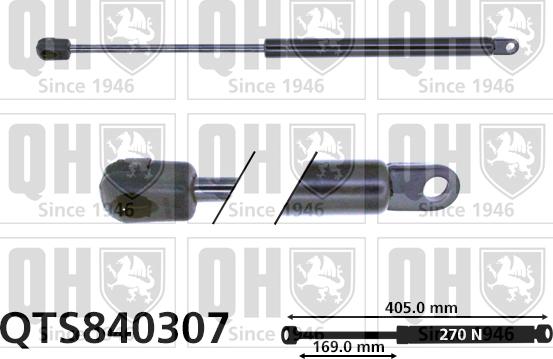 Quinton Hazell QTS840307 - Газова пружина, капот avtolavka.club