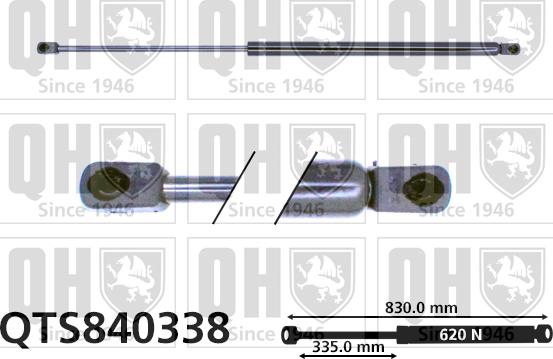 Quinton Hazell QTS840338 - Газова пружина, кришка багажник avtolavka.club