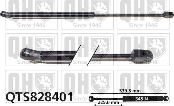 Quinton Hazell QTS828401 - Газова пружина, кришка багажник avtolavka.club