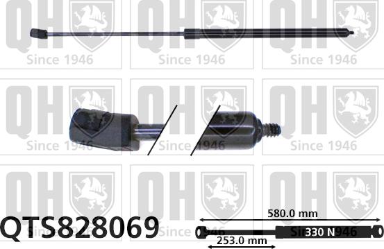 Quinton Hazell QTS828069 - Газова пружина, капот avtolavka.club