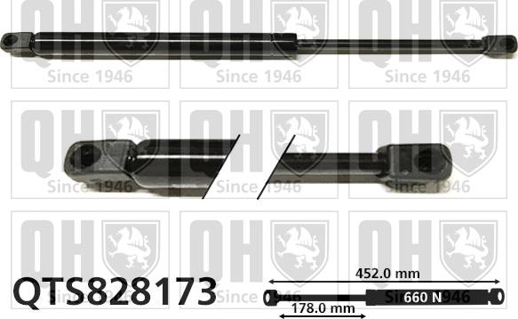 Quinton Hazell QTS828173 - Газова пружина, кришка багажник avtolavka.club