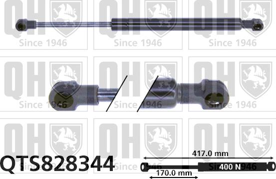 Quinton Hazell QTS828344 - Газова пружина, кришка багажник avtolavka.club