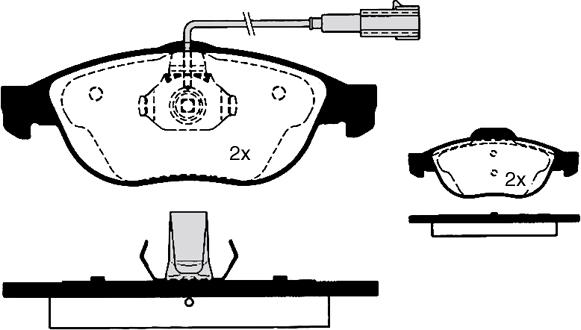 FIAT 0077362327 - Гальмівні колодки, дискові гальма avtolavka.club