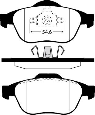 Akebono AN-967K - Гальмівні колодки, дискові гальма avtolavka.club