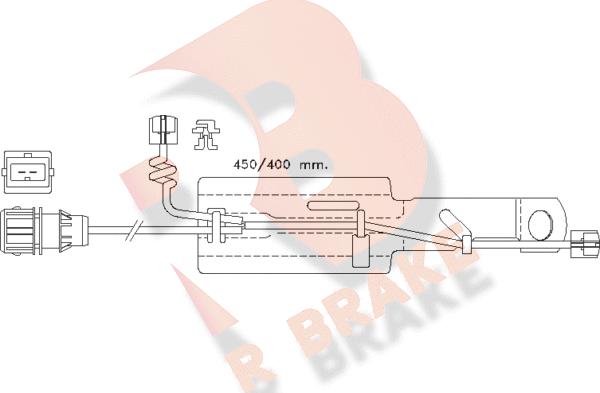 R Brake 610430RB - Сигналізатор, знос гальмівних колодок avtolavka.club