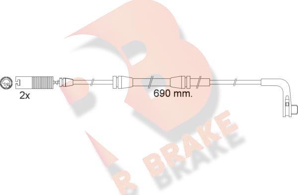 R Brake 610479RB - Сигналізатор, знос гальмівних колодок avtolavka.club