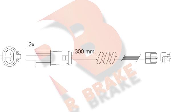 R Brake 610470RB - Сигналізатор, знос гальмівних колодок avtolavka.club