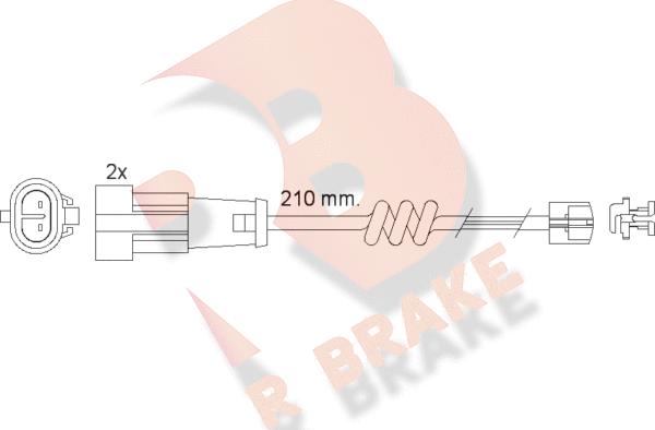 R Brake 610471RB - Сигналізатор, знос гальмівних колодок avtolavka.club