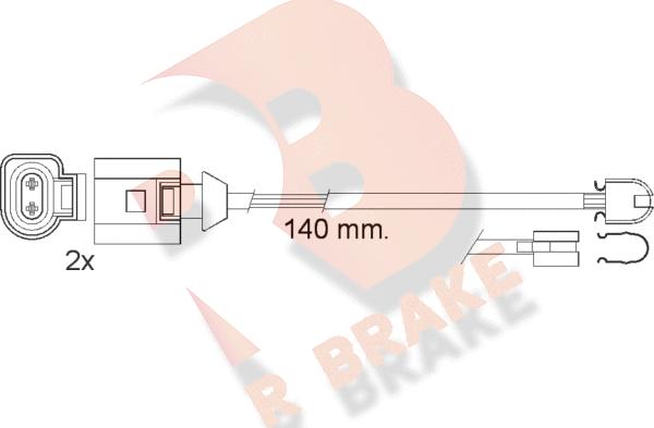 R Brake 610547RB - Сигналізатор, знос гальмівних колодок avtolavka.club