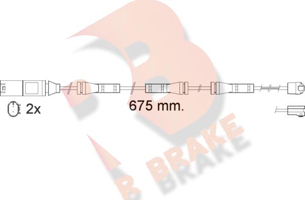 R Brake 610561RB - Сигналізатор, знос гальмівних колодок avtolavka.club