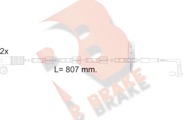 R Brake 610584RB - Сигналізатор, знос гальмівних колодок avtolavka.club