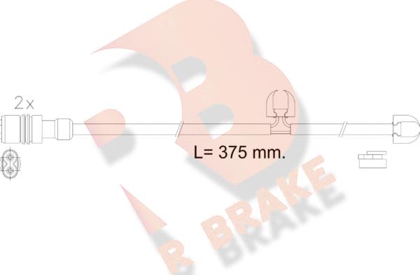 R Brake 610615RB - Сигналізатор, знос гальмівних колодок avtolavka.club