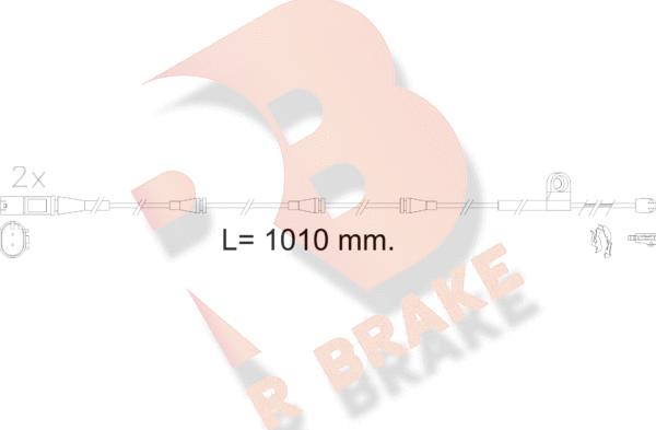 R Brake 610622RB - Сигналізатор, знос гальмівних колодок avtolavka.club