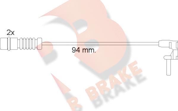 R Brake 610056RB - Сигналізатор, знос гальмівних колодок avtolavka.club