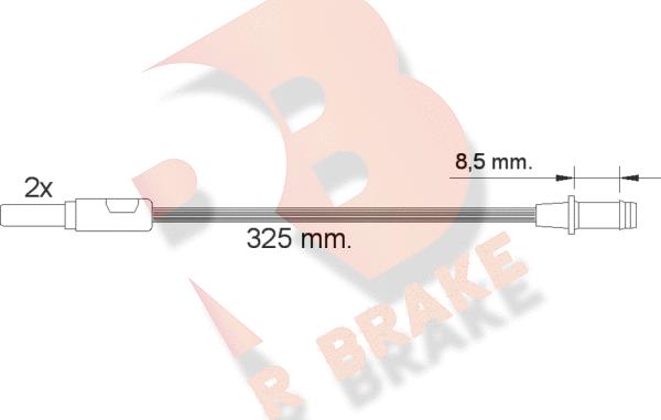 R Brake 610184RB - Сигналізатор, знос гальмівних колодок avtolavka.club