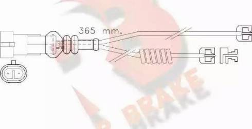 R Brake 610301RB - Сигналізатор, знос гальмівних колодок avtolavka.club