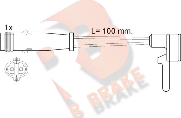 R Brake 610323RB - Сигналізатор, знос гальмівних колодок avtolavka.club