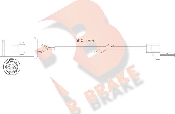 R Brake 610222RB - Сигналізатор, знос гальмівних колодок avtolavka.club