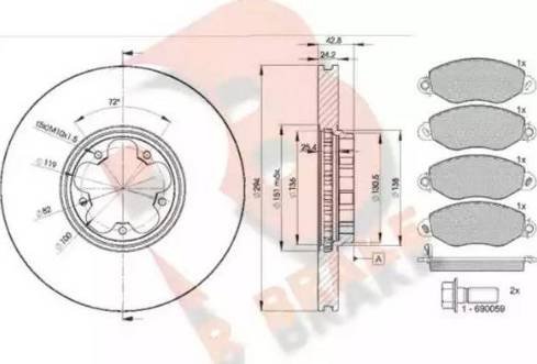 BENDIX DP24018 - Комплект гальм, дисковий гальмівний механізм avtolavka.club