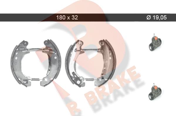 R Brake 79RBKT0063 - Комплект гальм, барабанний механізм avtolavka.club