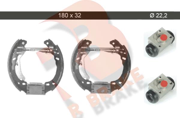 R Brake 79RBKT0014 - Комплект гальм, барабанний механізм avtolavka.club