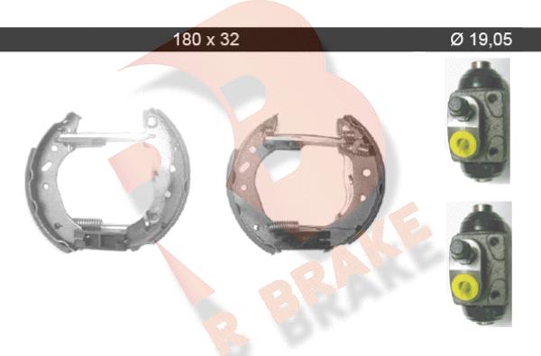 R Brake 79RBKT0025 - Комплект гальм, барабанний механізм avtolavka.club