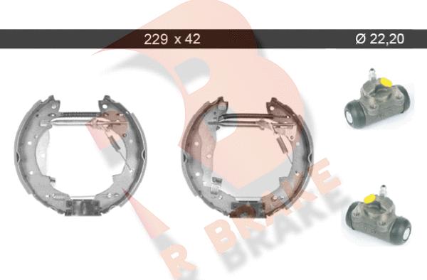 R Brake 79RBKT0074 - Комплект гальм, барабанний механізм avtolavka.club