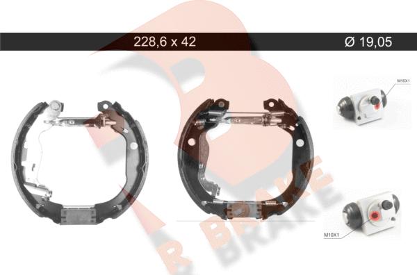 R Brake 79RBKT0140 - Комплект гальм, барабанний механізм avtolavka.club