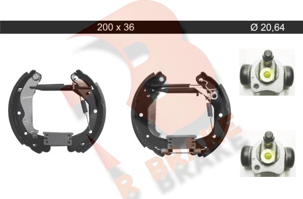 R Brake 79RBKT0141 - Комплект гальм, барабанний механізм avtolavka.club