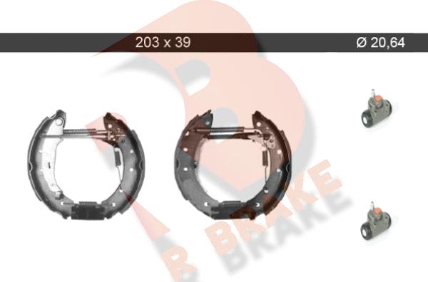 R Brake 79RBKT0104 - Комплект гальм, барабанний механізм avtolavka.club