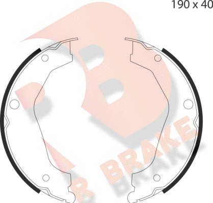 R Brake 79RBPB4044 - Комплект гальм, ручник, парковка avtolavka.club