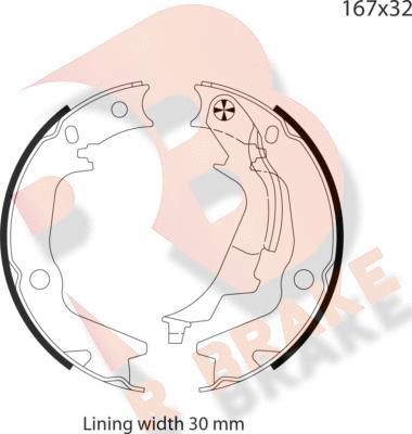 R Brake 79RBPB4046 - Комплект гальм, ручник, парковка avtolavka.club