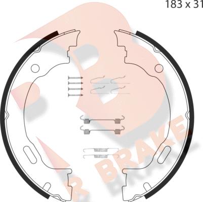 R Brake 79RBPB4006 - Комплект гальм, ручник, парковка avtolavka.club