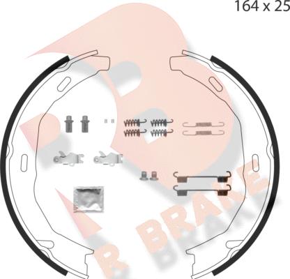 R Brake 79RBPB4014 - Комплект гальм, ручник, парковка avtolavka.club