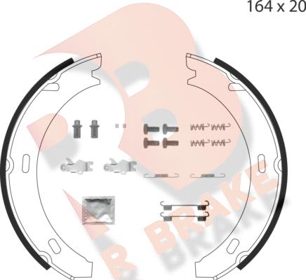 R Brake 79RBPB4011 - Комплект гальм, ручник, парковка avtolavka.club