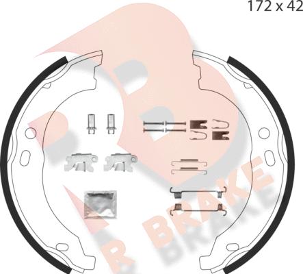 R Brake 79RBPB4020 - Комплект гальм, ручник, парковка avtolavka.club