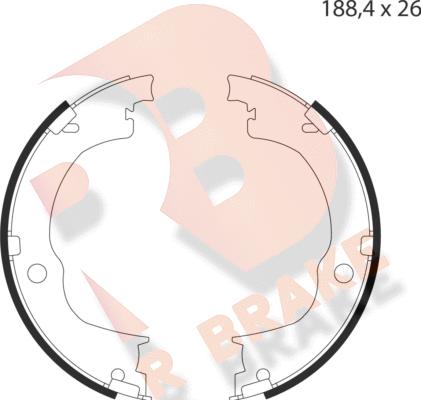 R Brake 79RBPB4022 - Комплект гальм, ручник, парковка avtolavka.club