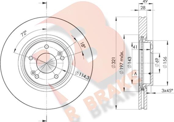 R Brake 78RBD24051 - Гальмівний диск avtolavka.club