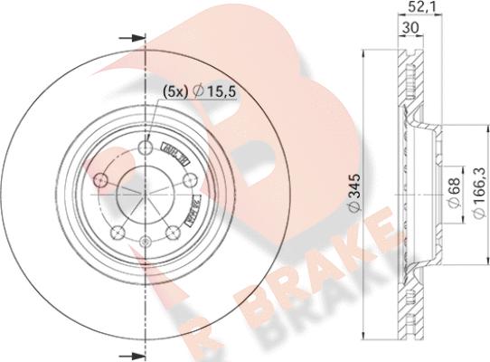 R Brake 78RBD24150 - Гальмівний диск avtolavka.club