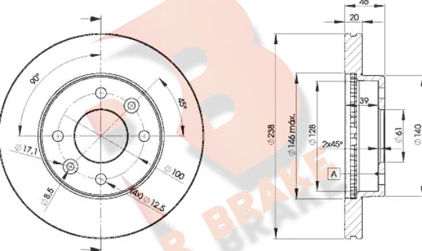 R Brake 78RBD24287 - Гальмівний диск avtolavka.club