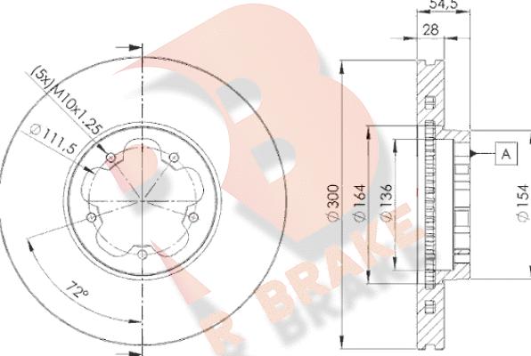 R Brake 78RBD25630 - Гальмівний диск avtolavka.club