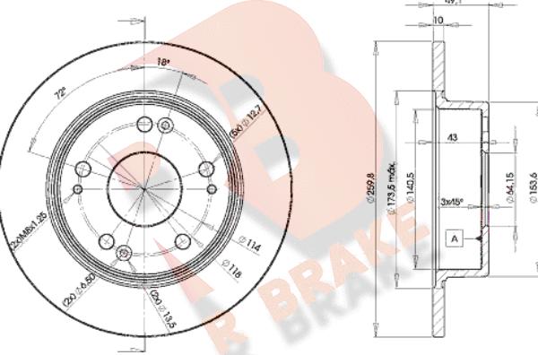 R Brake 78RBD25252 - Гальмівний диск avtolavka.club