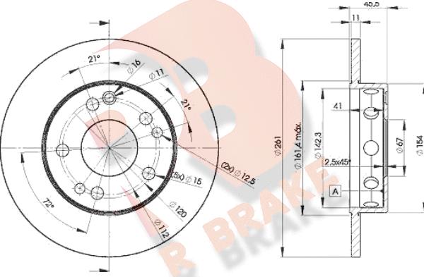 R Brake 78RBD26460 - Гальмівний диск avtolavka.club