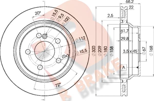 R Brake 78RBD20910 - Гальмівний диск avtolavka.club