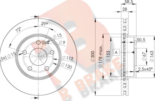 R Brake 78RBD20415 - Гальмівний диск avtolavka.club