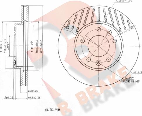 R Brake 78RBD20018 - Гальмівний диск avtolavka.club