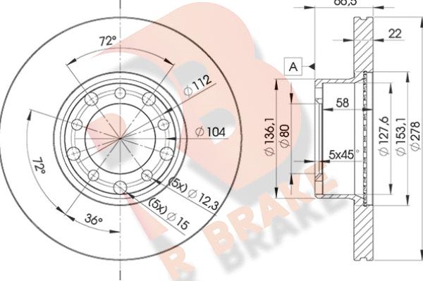 R Brake 78RBD20205 - Гальмівний диск avtolavka.club